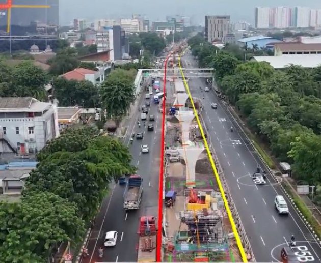 Progres Proyek Pembangunan LRT Jakarta Fase 1B Hingga Minggu Ke-30