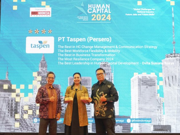 Buktikan Sumber Daya Unggul, TASPEN Raih 5 Penghargaan  di Ajang Human Capital on Resilience Excellence Award 2024