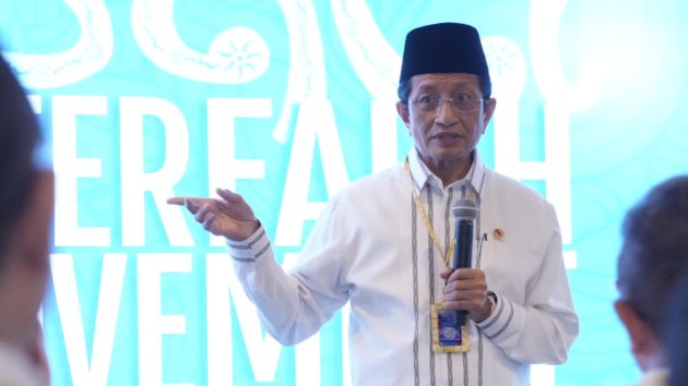 Menteri Agama Nasaruddin Umar menjadi pembicara dalam Bali Interfaith Movement (BIM) 2024 yang digelar di United in Diversity (UID) Bali Campus.