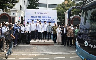 Program Kebersamaan Ramadan Berlanjut, Bank Mandiri Berangkatkan 75 Bus Mudik Gratis