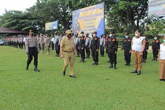 Sekda Banjar Pimpin Apel Gelar Pasukan Operasi Terpusat Lilin 2020