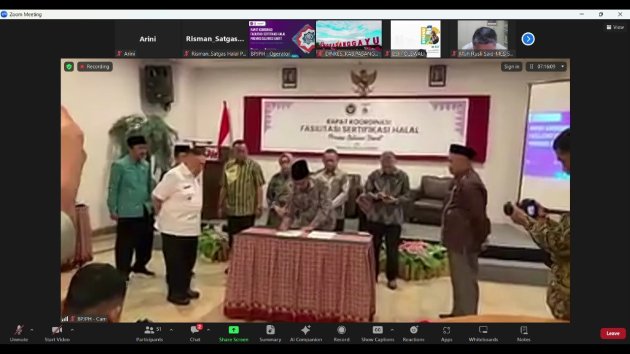 Perkuat UMK, BPJPH dan Pemprov Sulawesi Barat Rakor Sinergi Fasilitasi Sertifikasi Halal