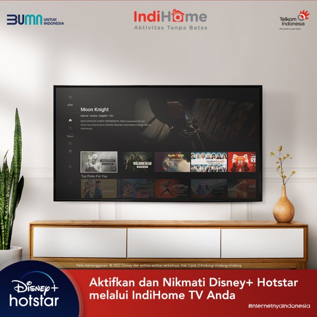 Kabar Gembira untuk Pelanggan! Disney+ Hotstar Kini dapat Diakses di STB IndiHome TV