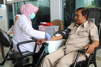 PPSDM Aparatur Kerjasama dengan PMI Gelar Donor Darah dan Pemeriksaan Kesehatan Gratis