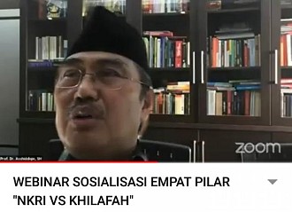 Prof. Dr. Jimly Asshiddiqie, SH sampaikan sosialisasi 4 pilar kebangsaan terkait NKRI VS Khilafah