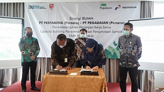 Pegadaian dan Pertamina Berkolaborasi Menanggulangi Permasalahan Sampah