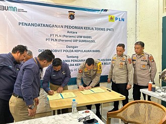 Perkuat Pengamanan Objek Vital Kelistrikan, PLN Tandatangani MoU dengan Polda Babel