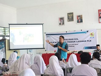 Peringatan Hari Anak Nasional, PLN UP3 Binjai Bangun Kesadaran Siswa di SMA 1 Gebang Pentingnya K3L dan Produk PLN