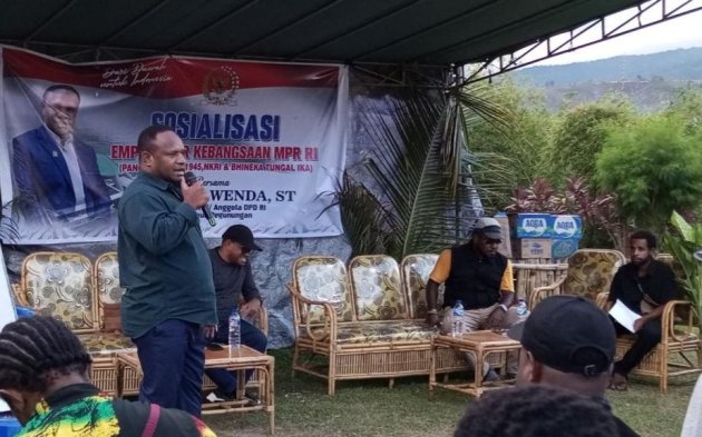 Senator Muda dari Provinsi Papua Pegunungan, Nelson Wenda, Gelar Sosialisasi Empat Pilar MPR RI