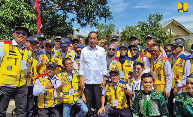 Presiden Jokowi Resmikan Lima Ruas Jalan Daerah Untuk Meningkatkan Produktivitas Pertanian Di Gorontalo