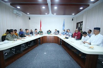 Pemkab Banjar Rapat Dengan Gubernur Gunakan Video Conference