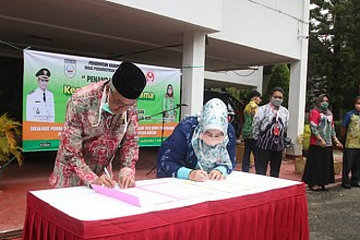 Pemkab Banjar Gandeng IKM Produksi Masker Kain