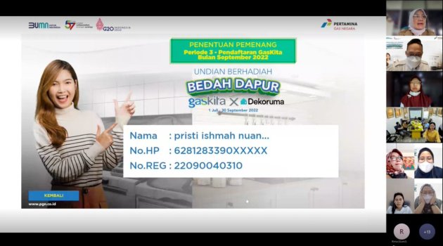 PGN Umumkan Pemenang Promosi Jargas di Program Bedah Dapur GasKita Periode II dan III