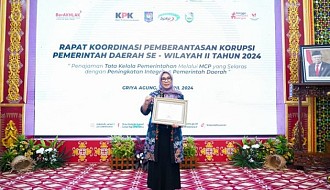 Pemkot Pangkalpinang Terima Penghargaan Dari KPK, Pemda Dengan Peningkatan Nilai MCP Tertinggi Wilayah II