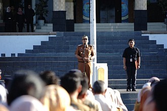 Apel Gabungan Perdana, Pj Wako Budi Utama Ingatkan Disiplin Kerja dan 5 Program Prioritas