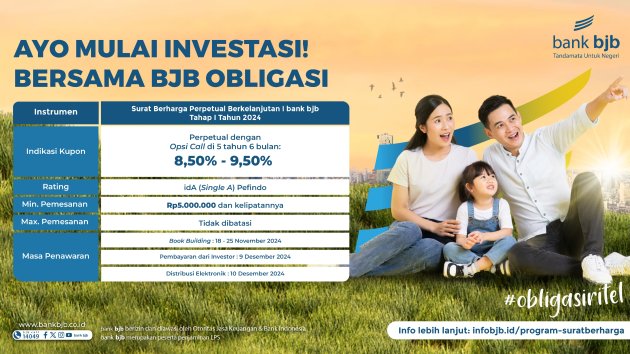 bank bjb Tawarkan Peluang Investasi Melalui Surat Berharga Perpetual dengan Kupon yang Tinggi