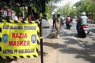 Satpol PP Banjar Gelar Operasi Yustisi Disiplin Prokes Covid-19