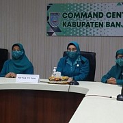Hj. Raudhatul Wardiyah Hadiri Pelantikan Pengurus TP-PKK Pusat Secara Daring