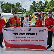 Respon Cepat Telkom Bantu Korban Gempa Bumi di Pasaman Barat