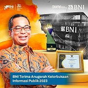 Capai Predikat Informatif, BNI Terima Anugerah Keterbukaan Informasi Publik 2023 