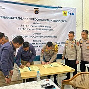 Perkuat Pengamanan Objek Vital Kelistrikan, PLN Tandatangani MoU dengan Polda Babel