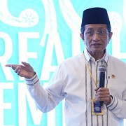 Menteri Agama Nasaruddin Umar menjadi pembicara dalam Bali Interfaith Movement (BIM) 2024 yang digelar di United in Diversity (UID) Bali Campus.