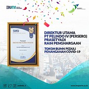 Dirut Pelindo IV Terima Penghargaan SMSI