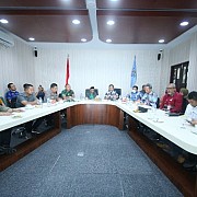 Pemkab Banjar Rapat Dengan Gubernur Gunakan Video Conference