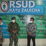 Danlanud Syamsudin Noor Salurkan APD Kepada RSUD Ratu Zalecha Martapura