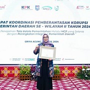 Pemkot Pangkalpinang Terima Penghargaan Dari KPK, Pemda Dengan Peningkatan Nilai MCP Tertinggi Wilayah II