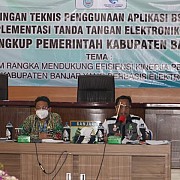 Kominfo Banjar Gelar Bimtek Implementasi Tanda Tangan Elektronik