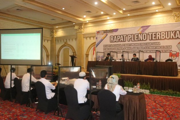 KPU Banjar Gelar Rapat Pleno Terbuka Rekapulasi Perhitungan Peroleh Suara Pada Pilkada Tahun 2020