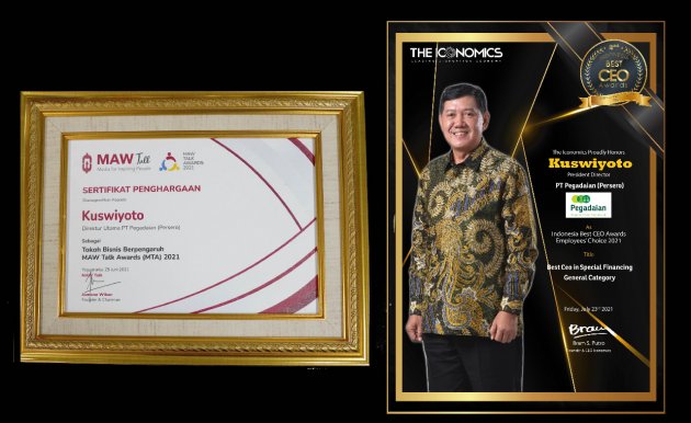 Dirut Pegadaian Kuswiyoto Raih 2 Penghargaan CEO 2021