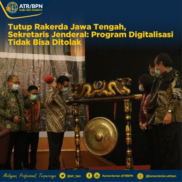 Tutup Rakerda Jawa Tengah, Sekretaris Jenderal: Program Digitalisasi Tidak Bisa Ditolak
