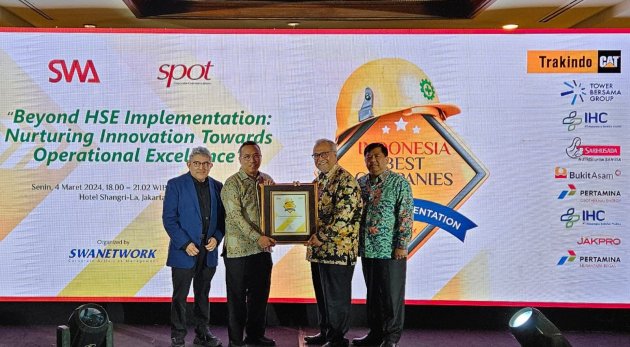 Jamin Keselamatan Kerja, Jakpro Meraih Penghargaan  Indonesia Best Companies In HSE Implementation 2024 dan  Penghargaan Lingkungan 