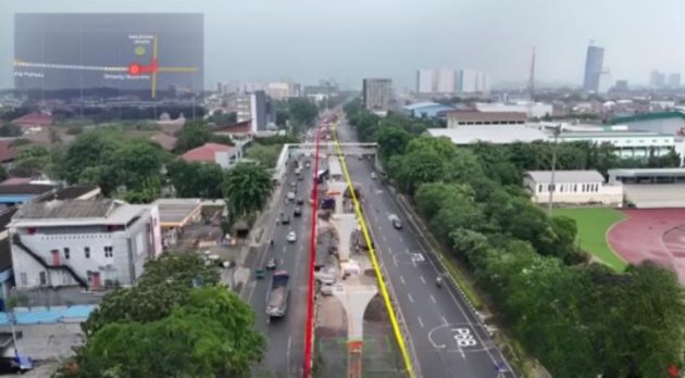Progres Proyek Pembangunan LRT Jakarta Fase 1B Hingga Minggu ke-30