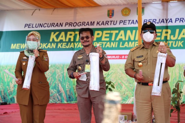 Mentan SYL  Puji Lampung Sebagai Penyumbang Pangan Nasional
