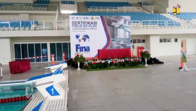 Penuhi Standar Olimpiade, Venue Aquatic PON XX Papua Memperoleh Pengakuan dari FINA