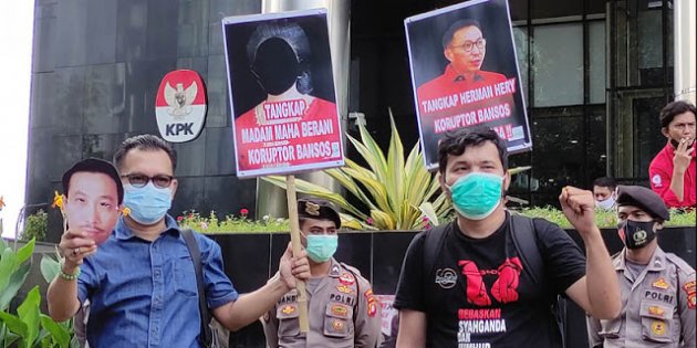 Sambangi KPK, ProDEM dan BIM Desak Tangkap Herman Herry Soal Kasus Korupsi Bansos