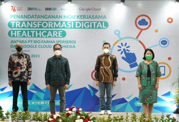 Bio Farma dan Google Cloud Indonesia Sepakati MoU Kerja Sama Transformasi Digital Healthcare